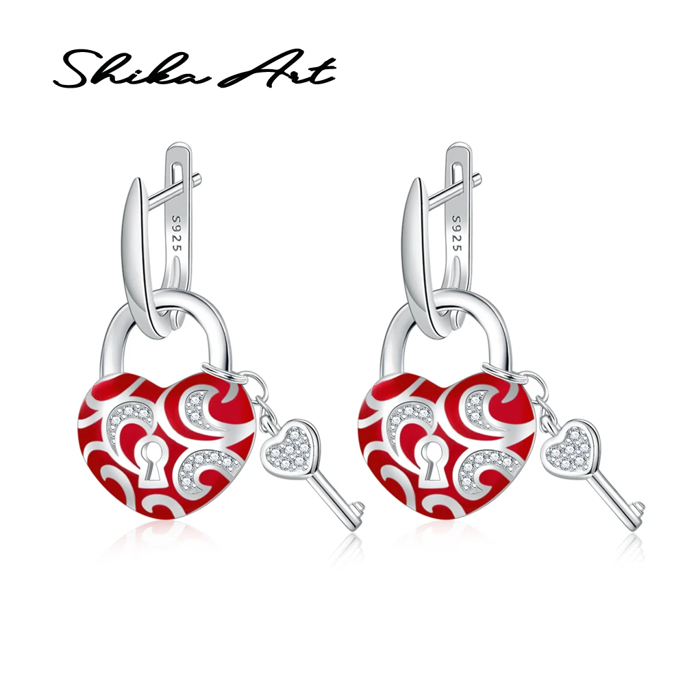 Женский ювелирный набор SHIKA ART кольцо с подвеской и эмалью из стерлингового