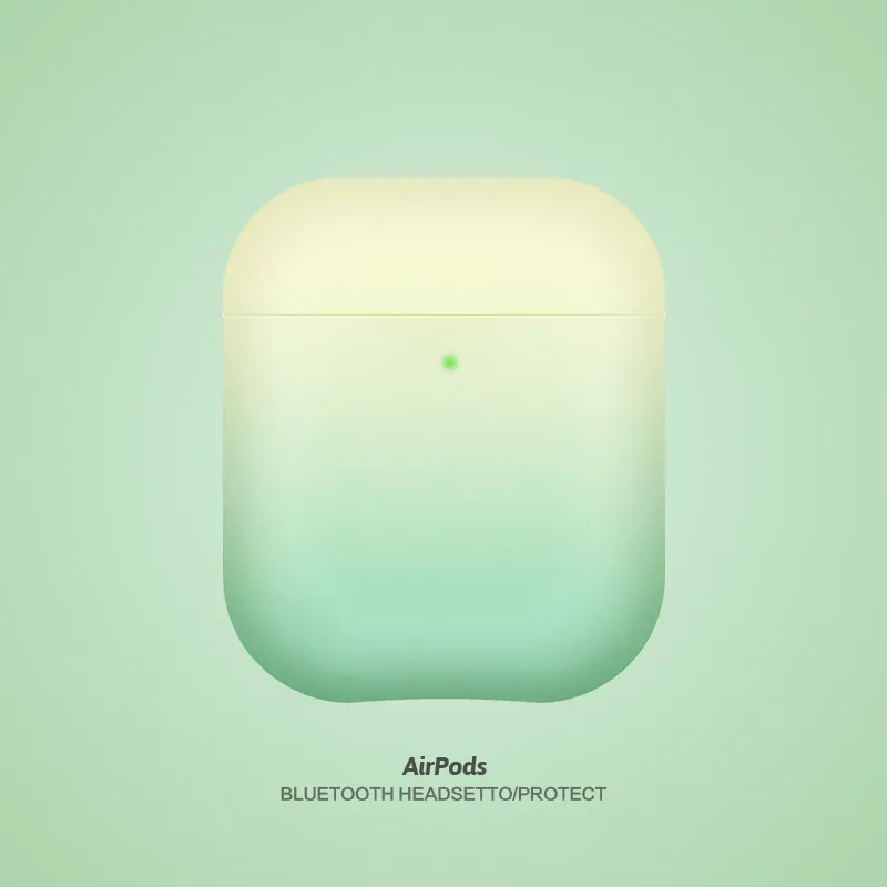 Для AirPods чехол градиентный Радужный цвет защитный жесткий чехол Bluetooth беспроводные наушники чехол для Air pods 2 Чехол fundas