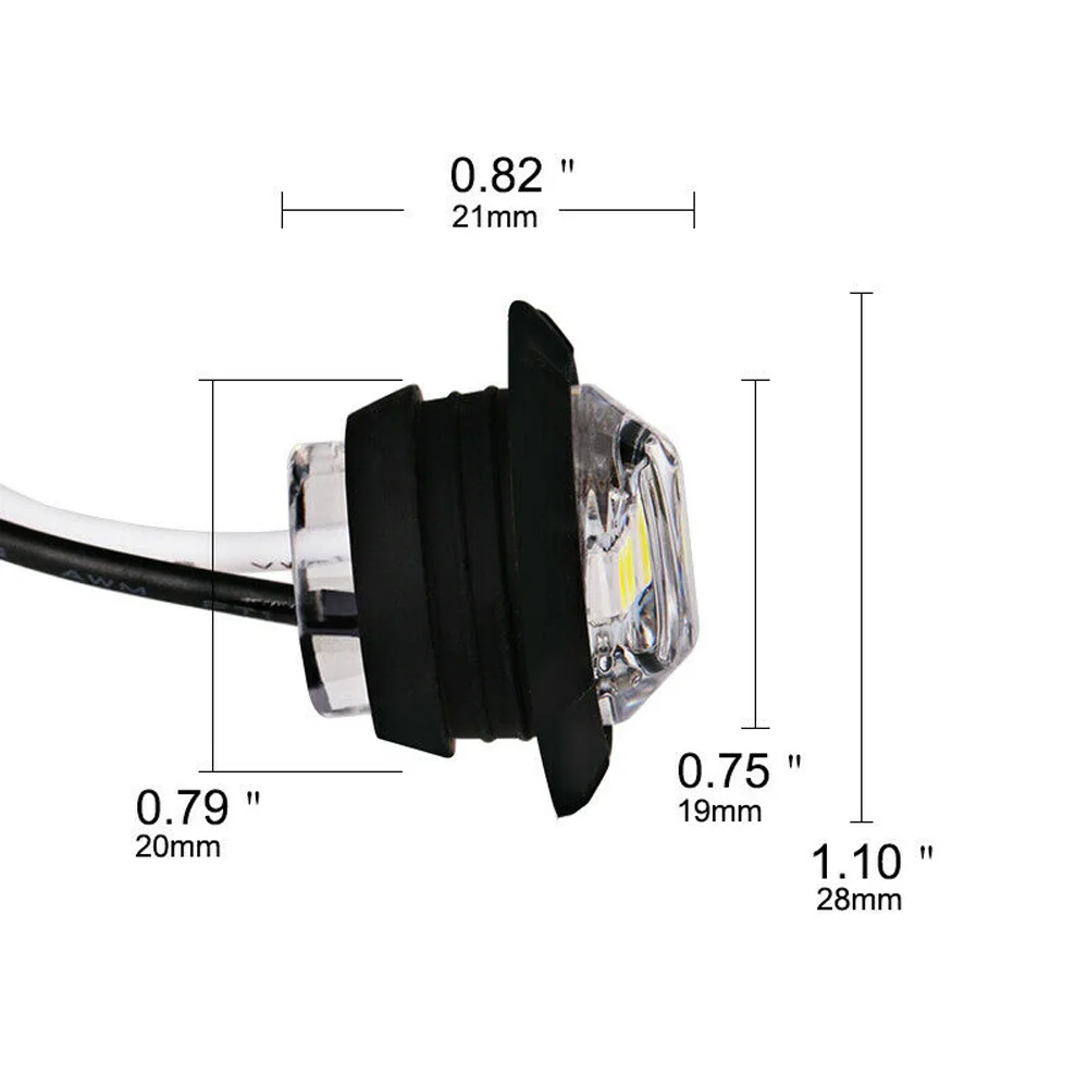

LED Turn Signal Lights Replacement Parts Set Truck 4Pcs Side Marker 12V Bulbs