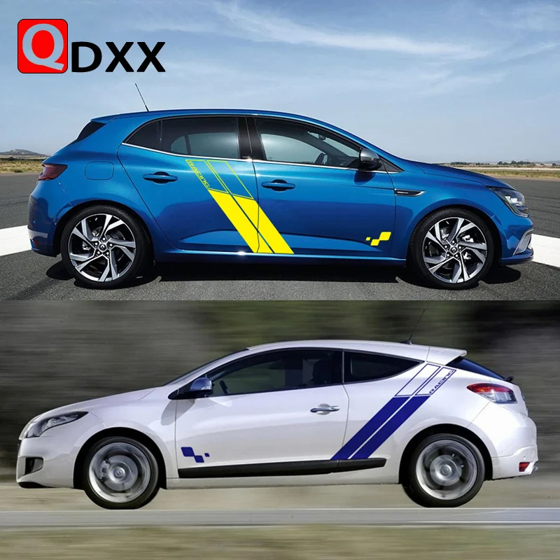 Гоночные спортивные полосы с обоих сторон искусственная кожа Декор виниловые