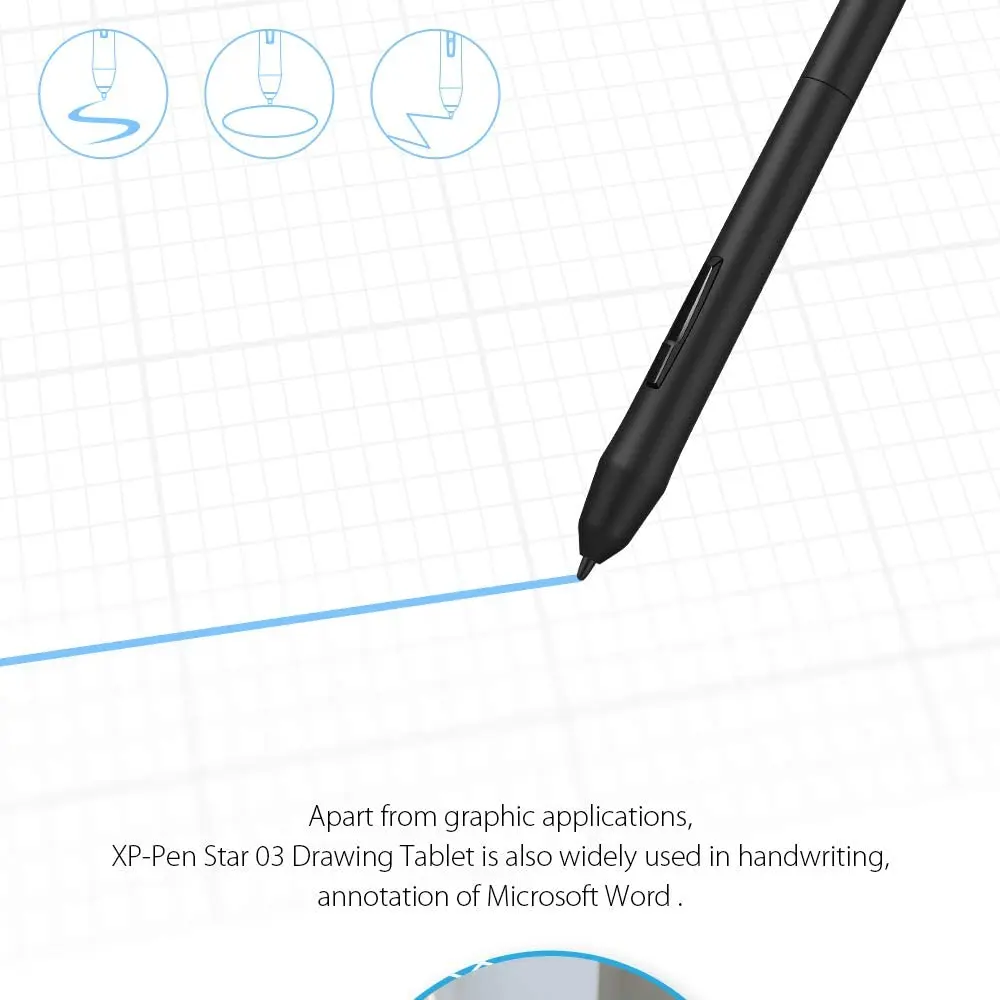 XP PEN Star03 V2 рисунок графический планшет с 8 горячих клавиш Батарея без ручек 10x6