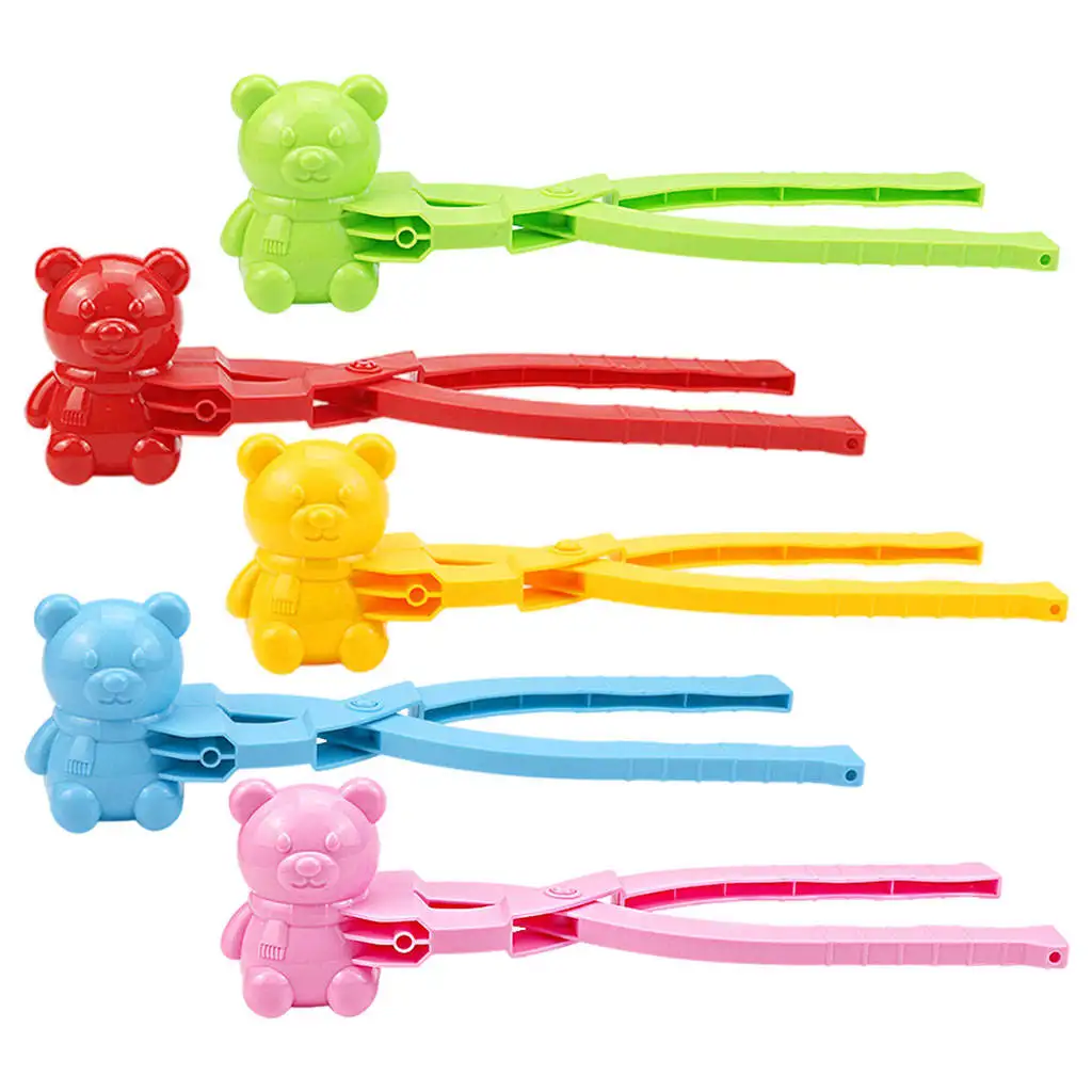 

Lovely Snowball Maker Fun Sand Mold Big Sports Snow Toy Snowball Fights Bear Shaped Snow Snowball Clip for Games Outdoor Sports