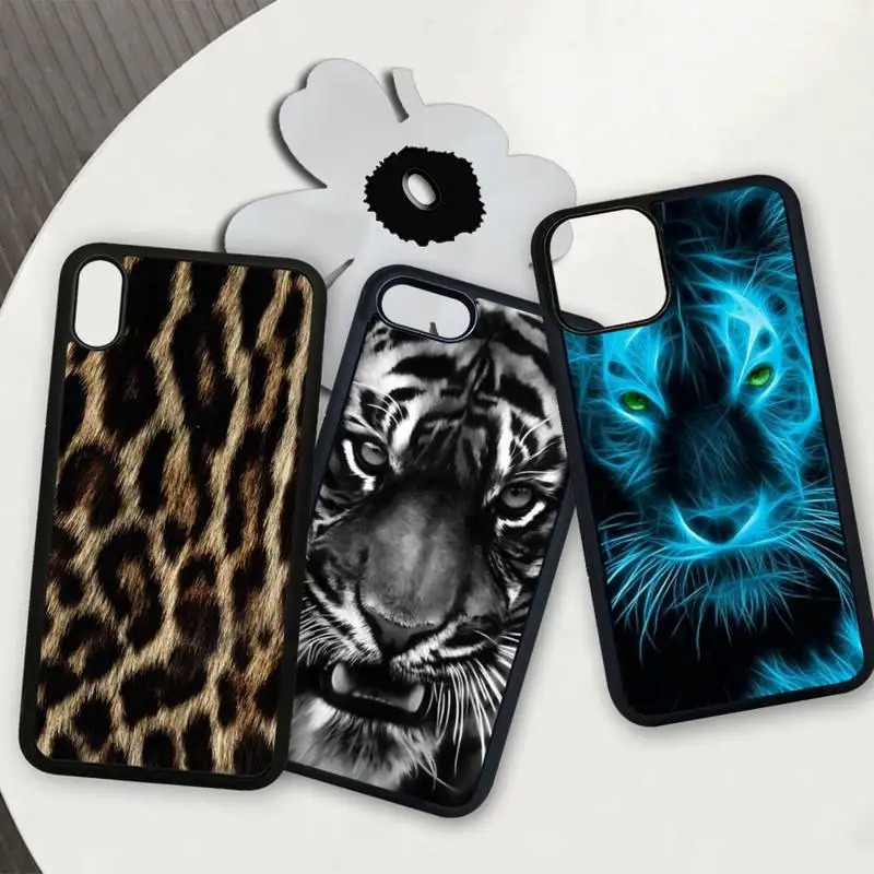 Модный прозрачный чехол с изображением тигра и леопарда для iphone se 2020 6 6s 7 8 plus x xs max