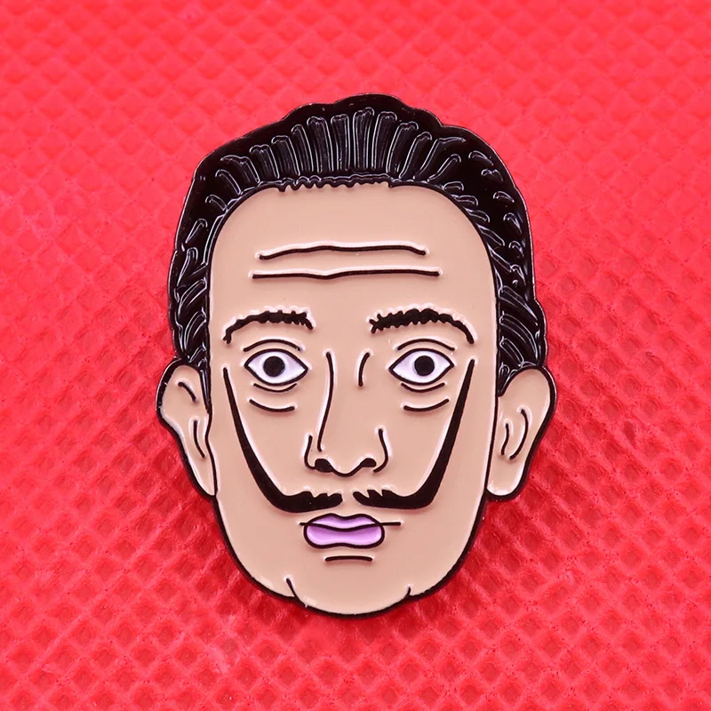 Испанская эмалированная брошь в стиле художника от Salvador Dali|Броши| |