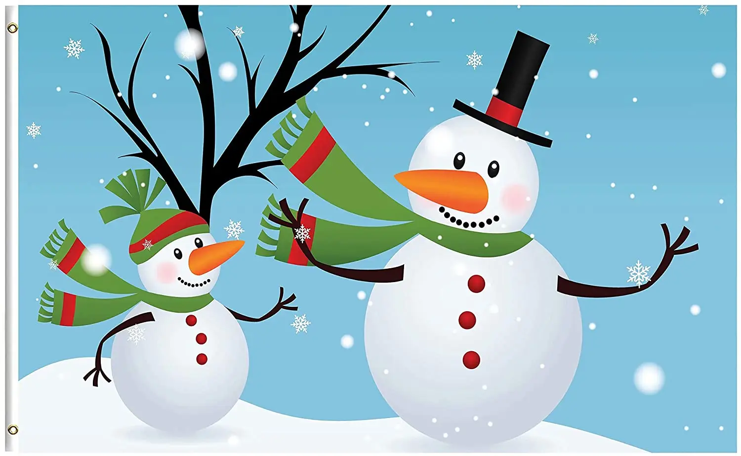 

Два симпатичных рождественских снеговика в зимнем стиле, зимняя фотошляпа с флагом 3x5 футов, двойная прострочка из полиэстера с латунными Л...