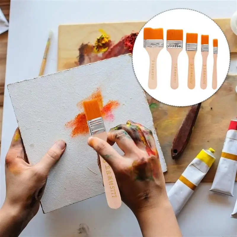 

50pcs Practical Premium Wooden Handle Professional Art Paint Brushes Painting Brushes