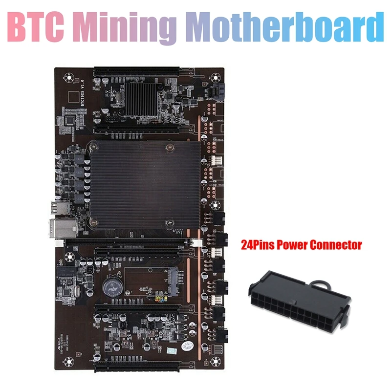 

Материнская плата для майнинга BTCX79 H61 с разъемом питания 24 контакта LGA 2011 DDR3 поддержка 3060 3070 3080 GPU для майнинга BTC