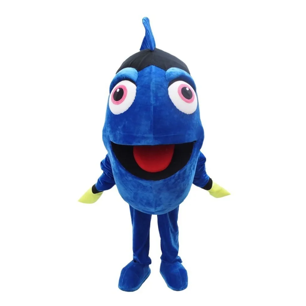 Fashion Clown-Fish blue Mascot Costume Adult Birthday Party Fancy Dress Halloween Cosplay Game Dress Outfits Clothing Xmas