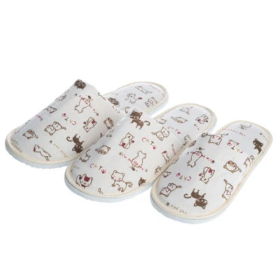 Высококачественные льняные одноразовые Тапочки для отеля мягкие тапочки на