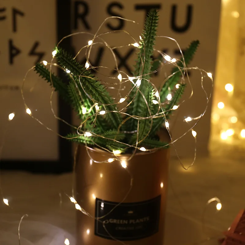 led fairy lights 10M 20M Silver Copper Wire USB String Light outdoor Christmas Tree Wedding Party Decoration Multicolor garland