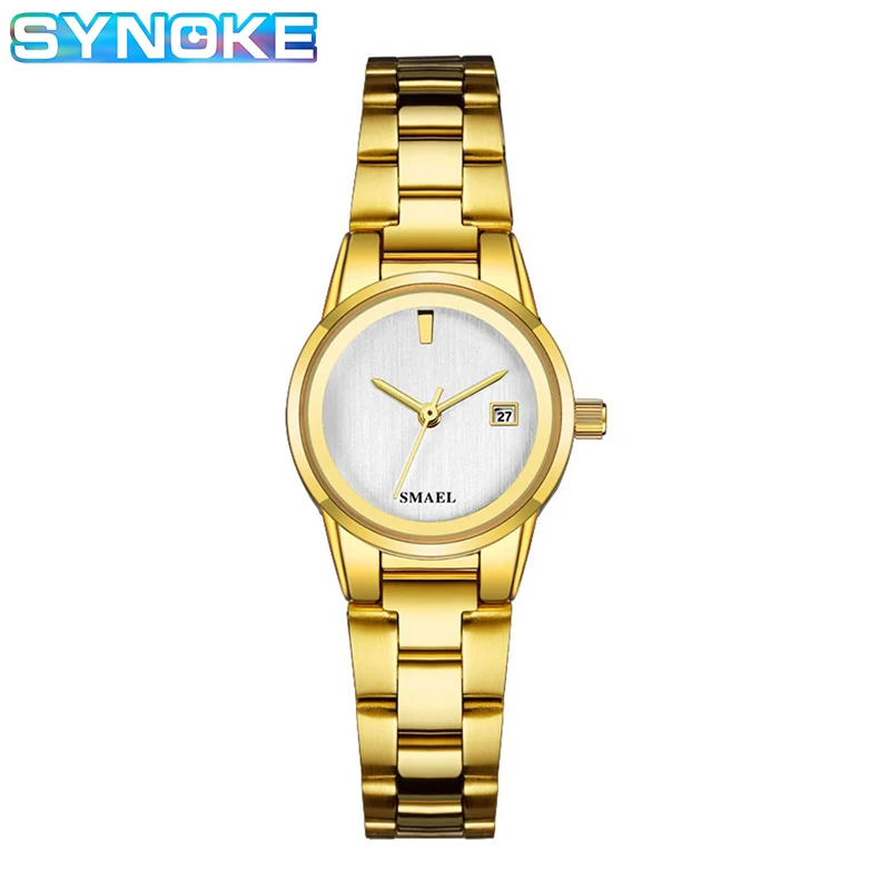 

Часы женские кварцевые с браслетом из нержавеющей стали, 5 баров