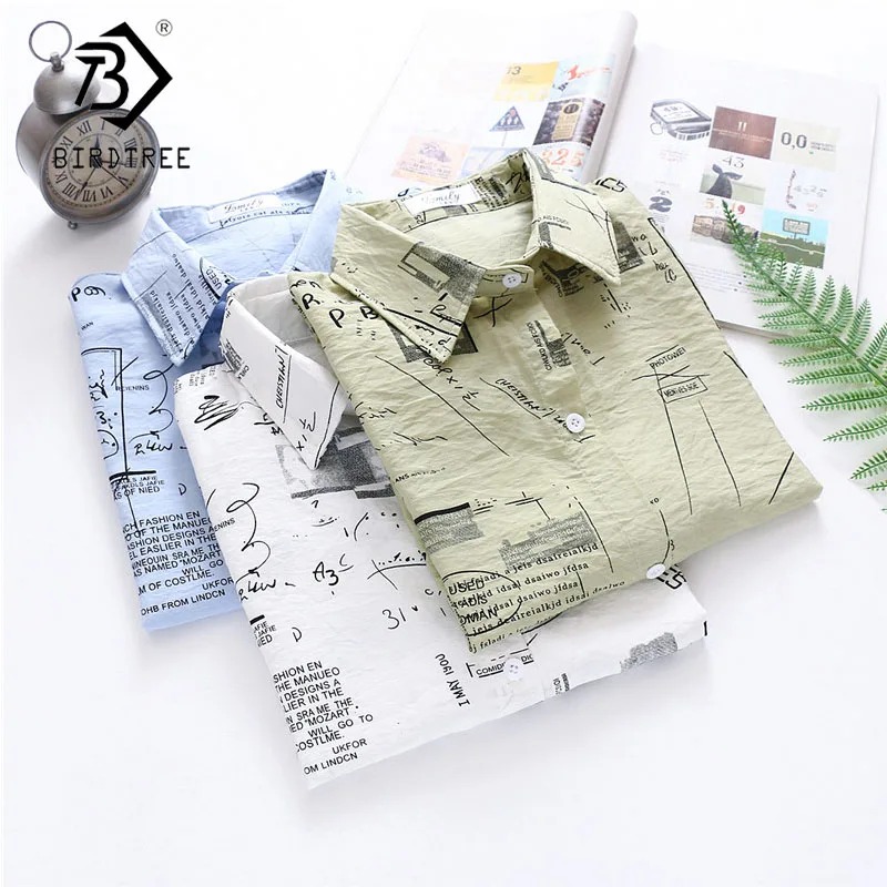 Новинка лета 2020 женские рубашки с принтом граффити осенняя винтажная рубашка