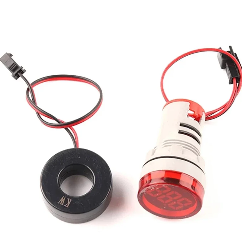 

22mm Small Mini Led Indicator Digital Display Power Meter AD101-22KW Digital Display Signal light AC220V-380V Max.26KW-Max.45KW