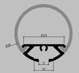 Фонарь 1 м длинный профиль из алюминиевого сплава с молочным покрытием