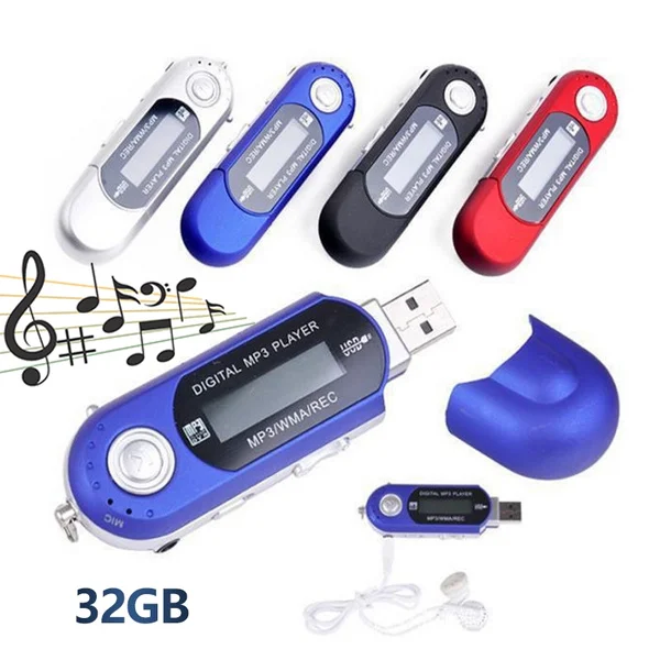 Мини Портативный USB цифровой MP3-плеер с поддержкой TF-карты 32 ГБ и FM-радио музыки