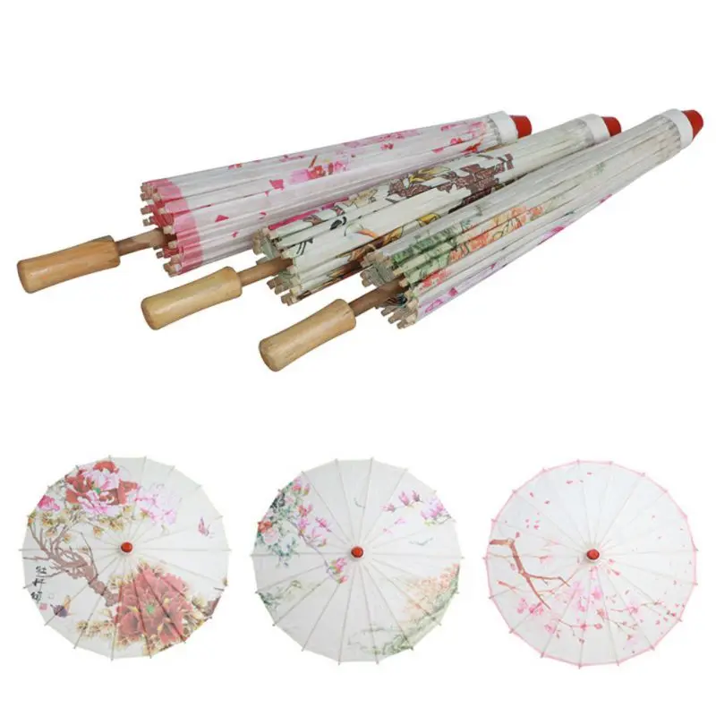 Women's Rain Umbrella Chinese Umbrella fengshui Silk Dance Japanese Decorative Bamboo Umbrella Oil Paper Umbrella parasol #0