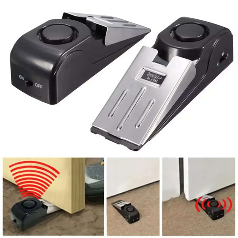 Wireless 125DB Door Stop Lock Vibration Sensor Hotel Alarm System Security Anti-theft | Безопасность и защита
