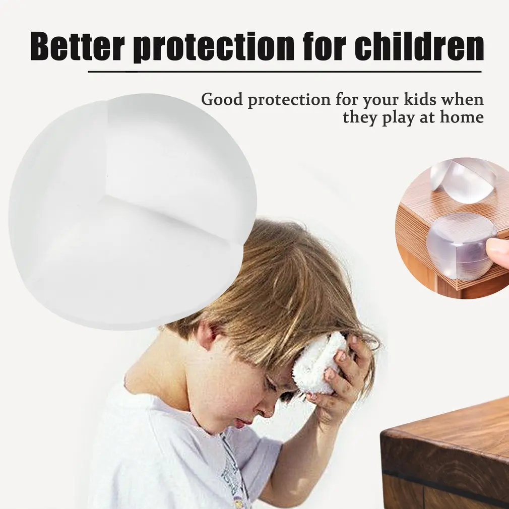 

Child 4pcs Baby Safe Safety Silicone Protector Table Corner Edge Protection Cover Children Anticollision Edge &Corner Guards
