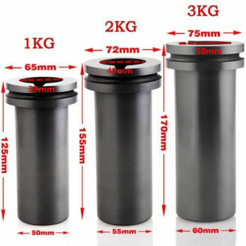 Тигель графитовый высокой чистоты 1-5 кг одно-или двойное кольцо для быстрого