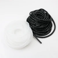 6 5m 12mm black wire spiral wrap sleeving band tube cable wire protector black white 1pc