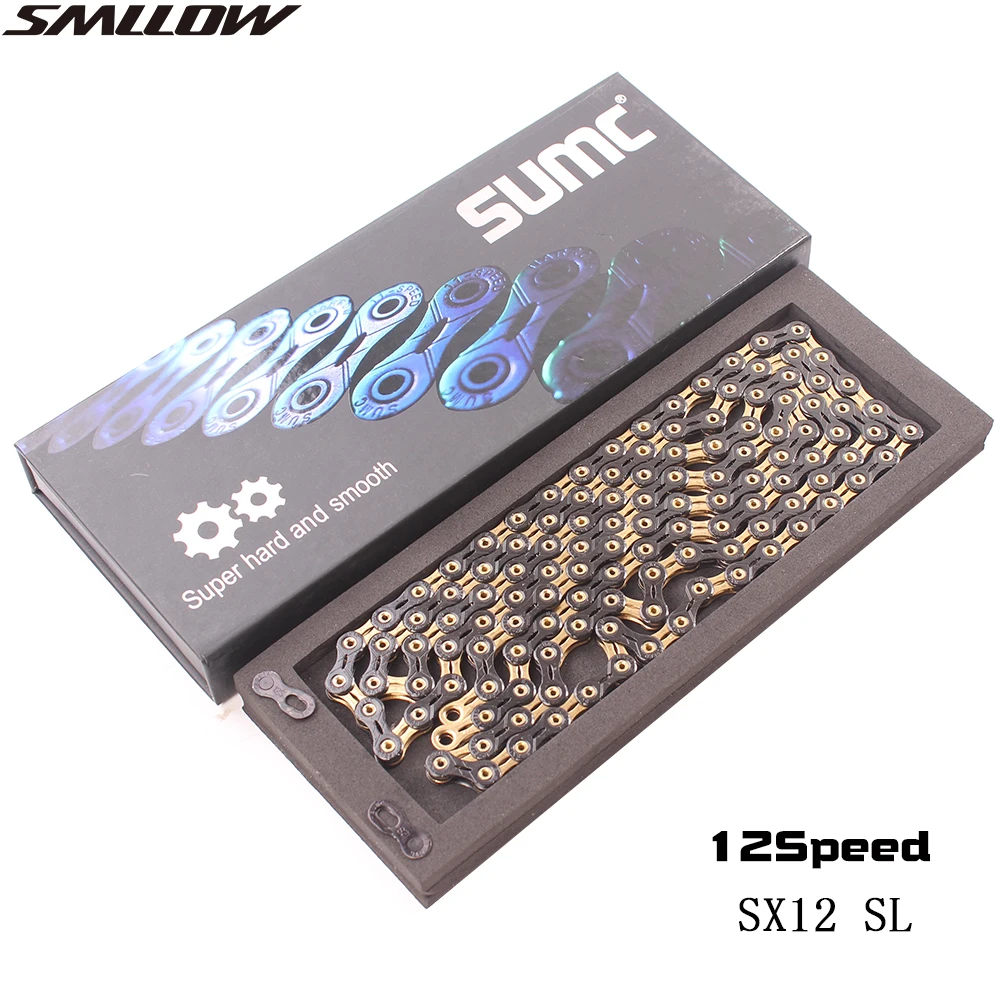 SUMC SX12SL велосипедная цепь 126L 12 цепь для скоростного велосипеда с MissingLink для горных/велосипедных частей с оригинальной коробкой