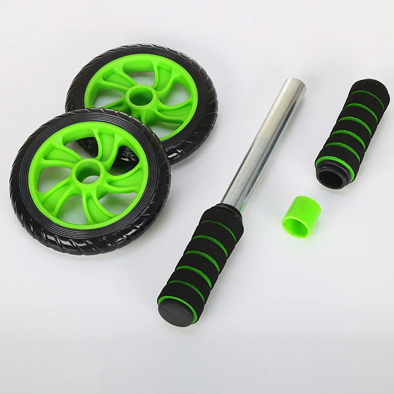 Спортивный бесшумный тренажер для мышц Ab Wheel гимнастический ролик с ковриком