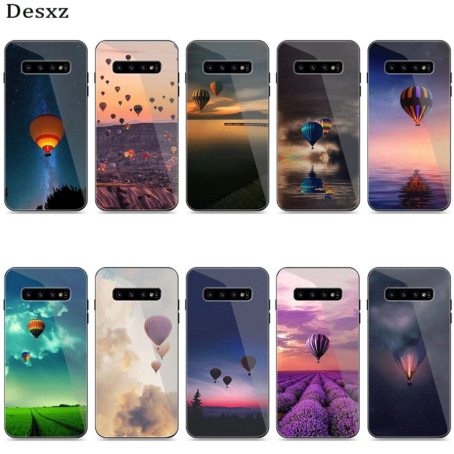 Чехол для телефона Стекло samsung A10 A20 A30 A40 A50 A60 A70 S7 край S8 S9 S10 плюс на воздушном шаре |
