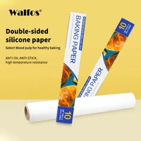 walfos food grade doubled side silicone paper food wrappers wrapping paper for bread fries oilpaper baking tools