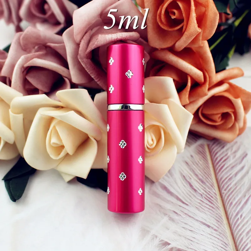 5ml Pink 1 шт. 5 мл 10 мл мини портативный флакон духов для путешествий многоразовый пустой распылитель духов Металлический распылитель ароматизатор насос чехол - Цвет: 5ml Pink