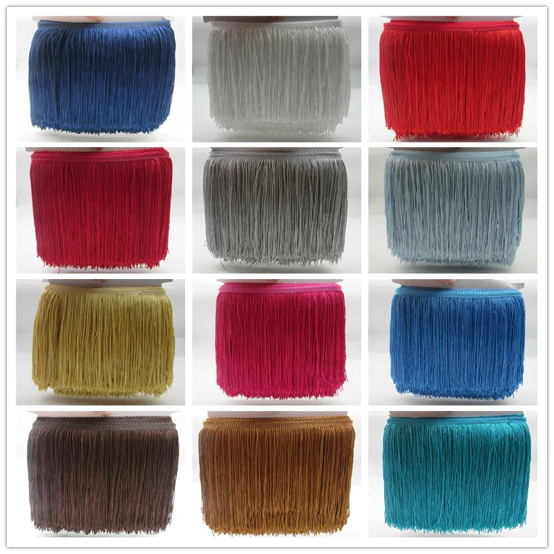 1 ярд 20 см длинная Полиэстеровая лента с бахромой кружевная отделка пришивная для