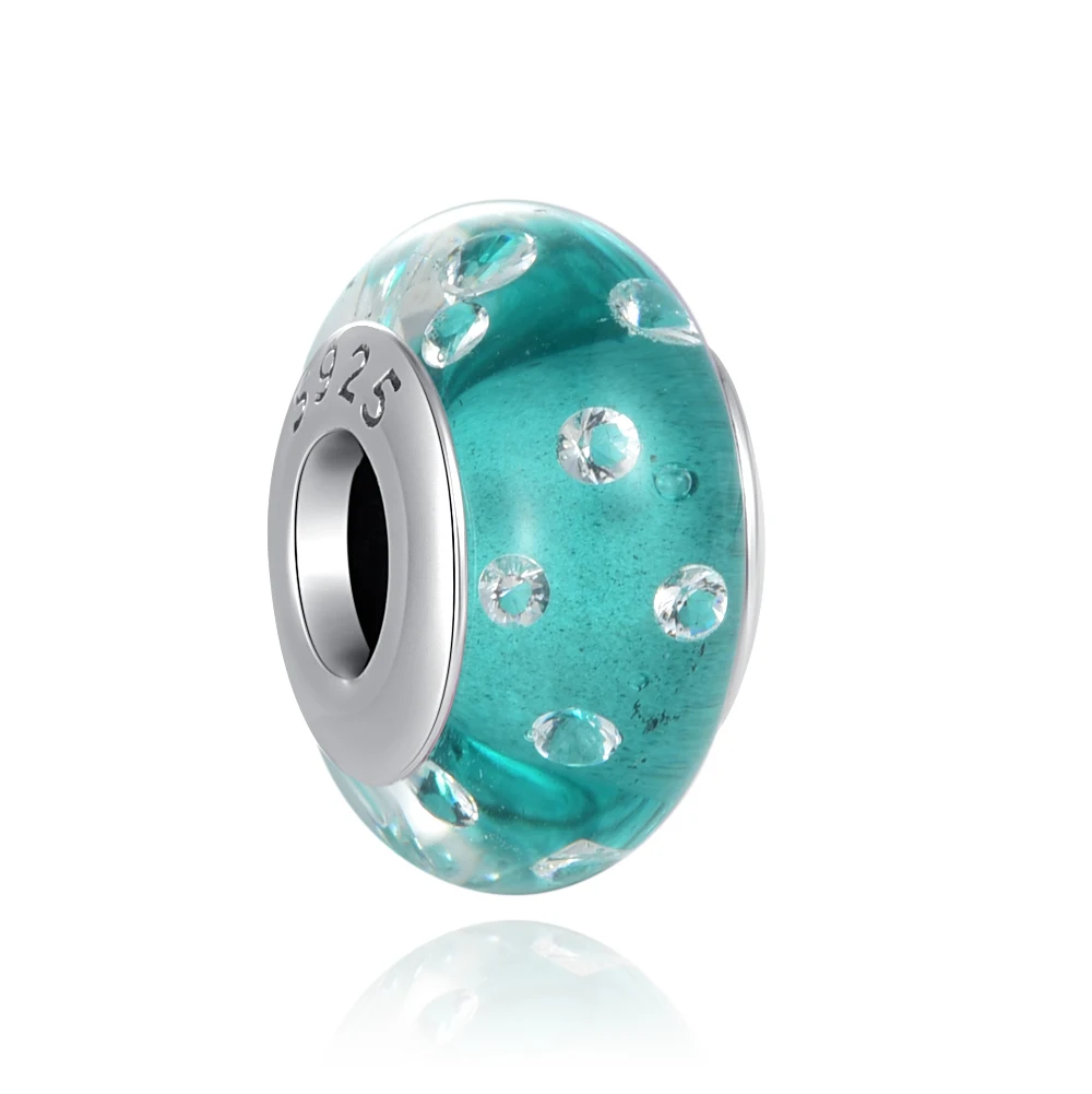 Новые искусственные серебряные цветные бусины из муранского стекла и циркония DIY