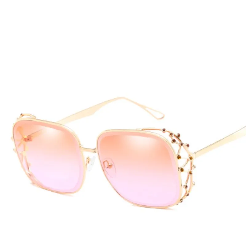 Стимпанк Квадратные Солнцезащитные очки Для женщин Роскошные Брендовая