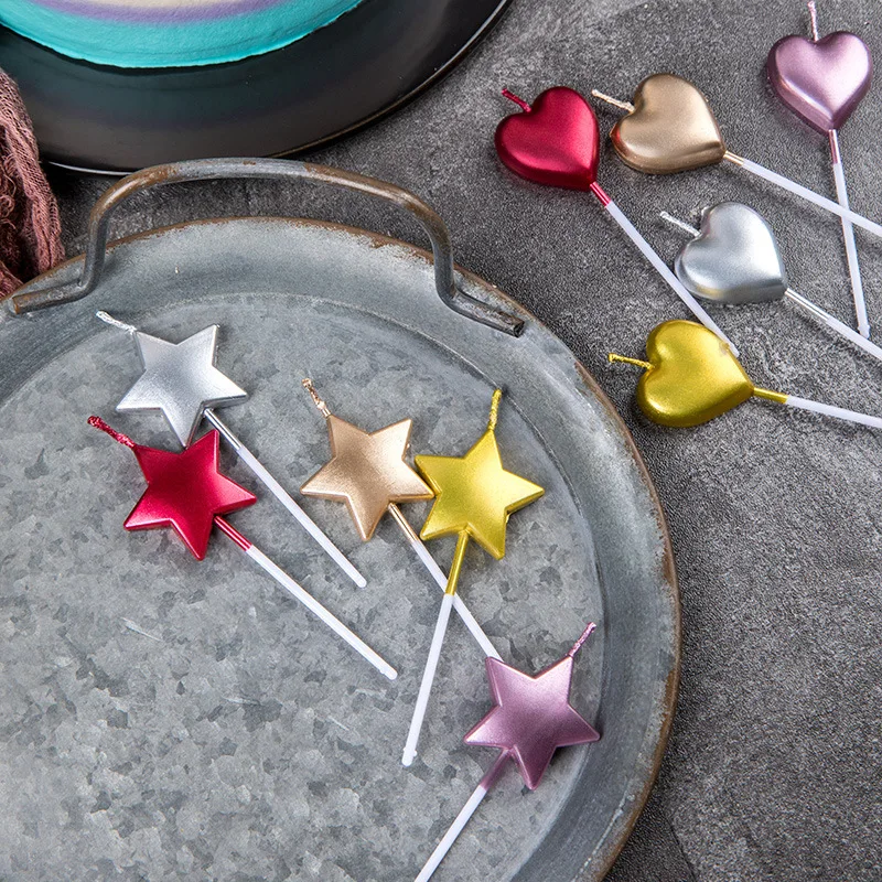 JO LIFE 5 шт./компл. топпер для торта свеча на день рождения спиральные свечи сердце