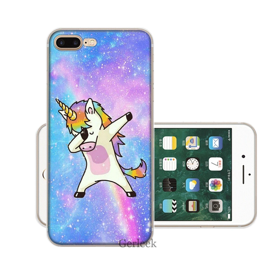 Desxz жесткий чехол для телефона iPhone X XS Max XR 6 6S 7 8 Plus 5 5S SE Unicornio Arcoiris Png милый защитный |
