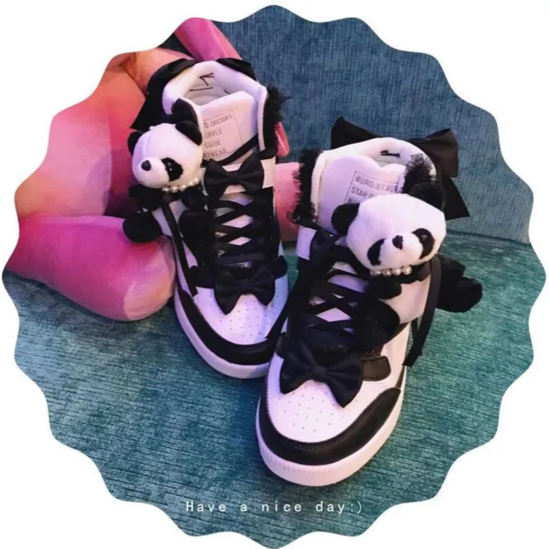 Туфли на платформе с круглым носком супер милая обувь в стиле Харадзюку Лолита