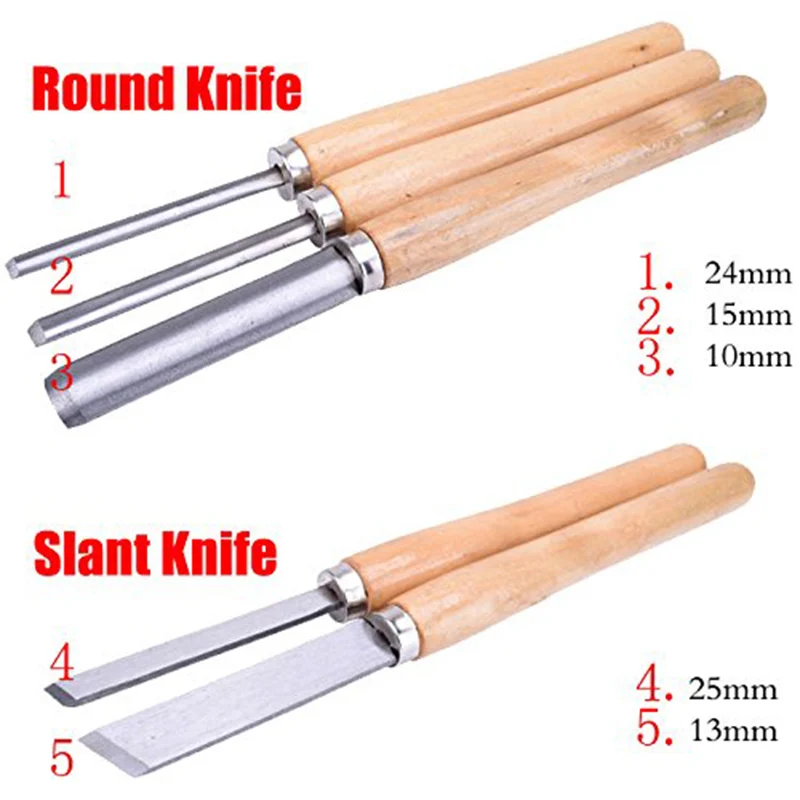 

8Pcs/Set Woodworking Carving Chisel Knives Set Turning Tools Wood Craft Gouge Skew Parting Detail Chisel Handle Sculpture Knives