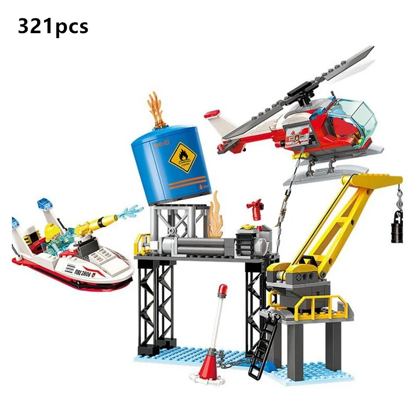 

2806 набор строительных блоков: городская полиция, Пожарная служба, пожарная станция, грузовик, самолёт, лестница, автомобиль, детская игрушка...