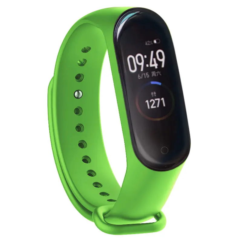 Цветной браслет mi band 4/3, аксессуары pulseira mi band 4, сменный силиконовый ремешок на запястье для xiaomi mi4, умный браслет на запястье