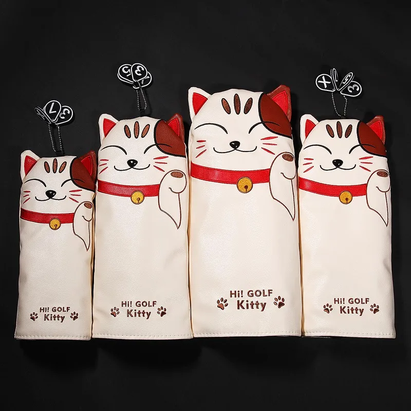 Денежный Кот из искусственной кожи гольфов головные уборы драйвер FW UT утилита с