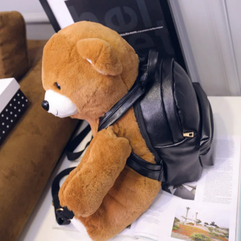 2022 сумки через плечо для женщин кожаный рюкзак с милым медведем женские