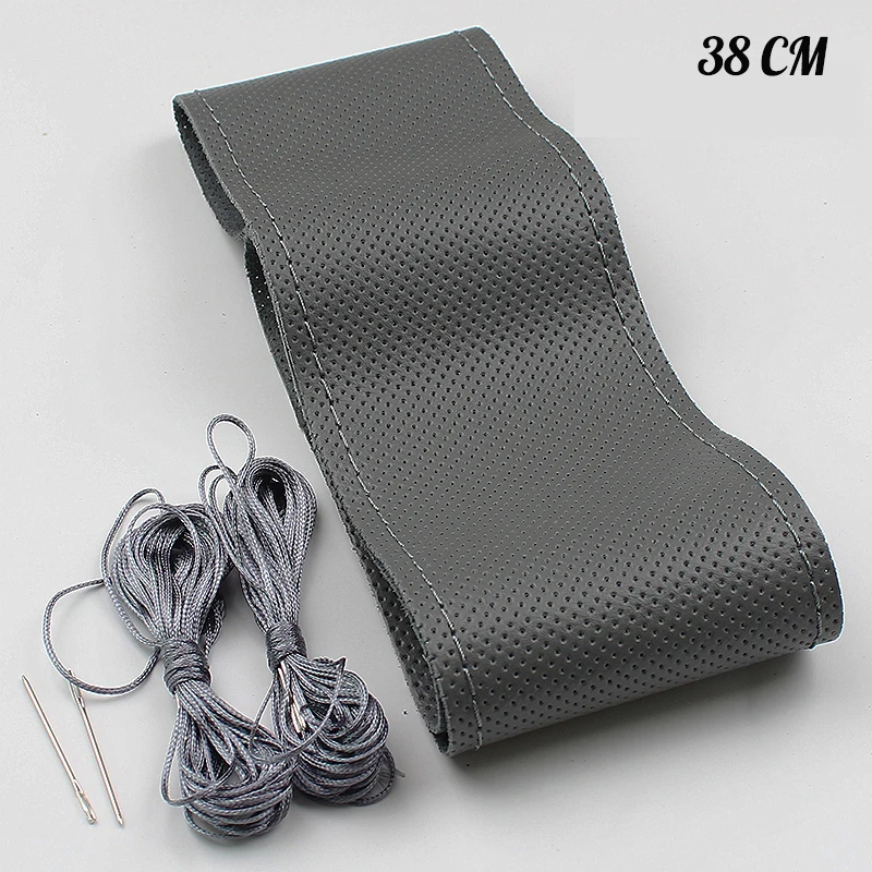 

Оплетка из натуральной кожи для руля автомобиля, 38 см, 15 дюймов