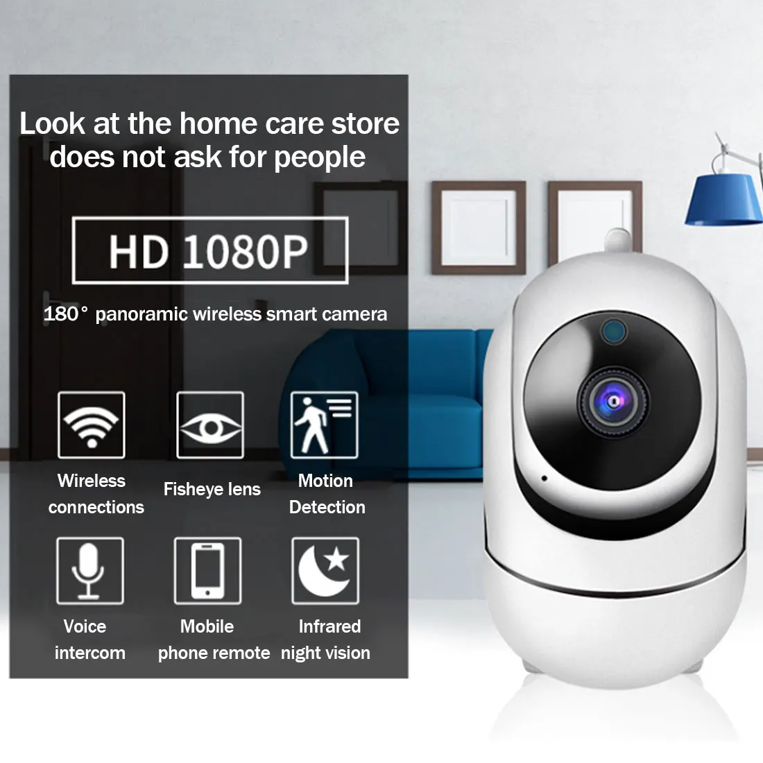 1080P Wi Fi Камера Беспроводной 2MP HD IP для защиты детей и домашних животных 360 градусов