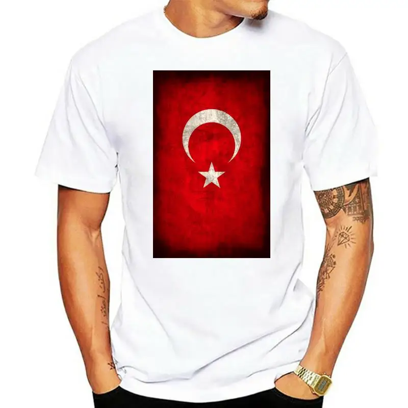 

Men tshirt Turkey Turkish Flag Vintage Distressed T Shirt T Shirt Printed T-Shirt tees top