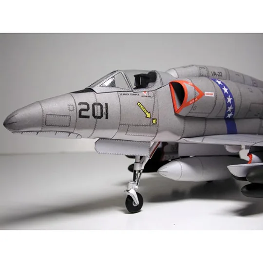 1:33 США A-4 Skyhawk самолет DIY Emulation DIY 3D бумажная карточка Модель Строительный набор образовательных военных моделей строительные игрушки