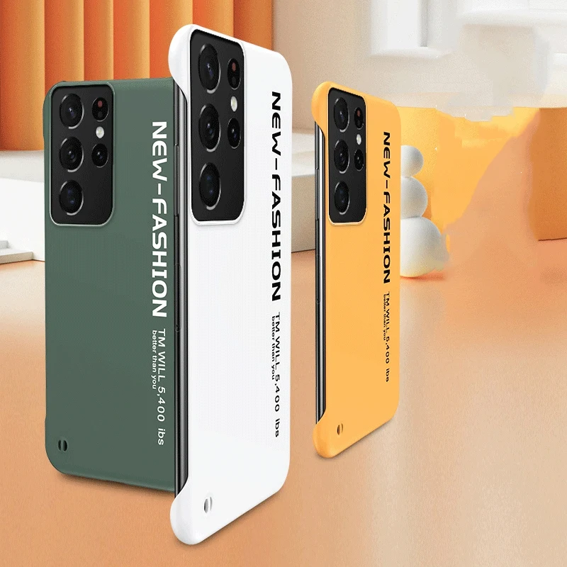 Бескаркасный Ультратонкий чехол для Samsung Galaxy S22 Ultra Plus модный матовый тонкий с