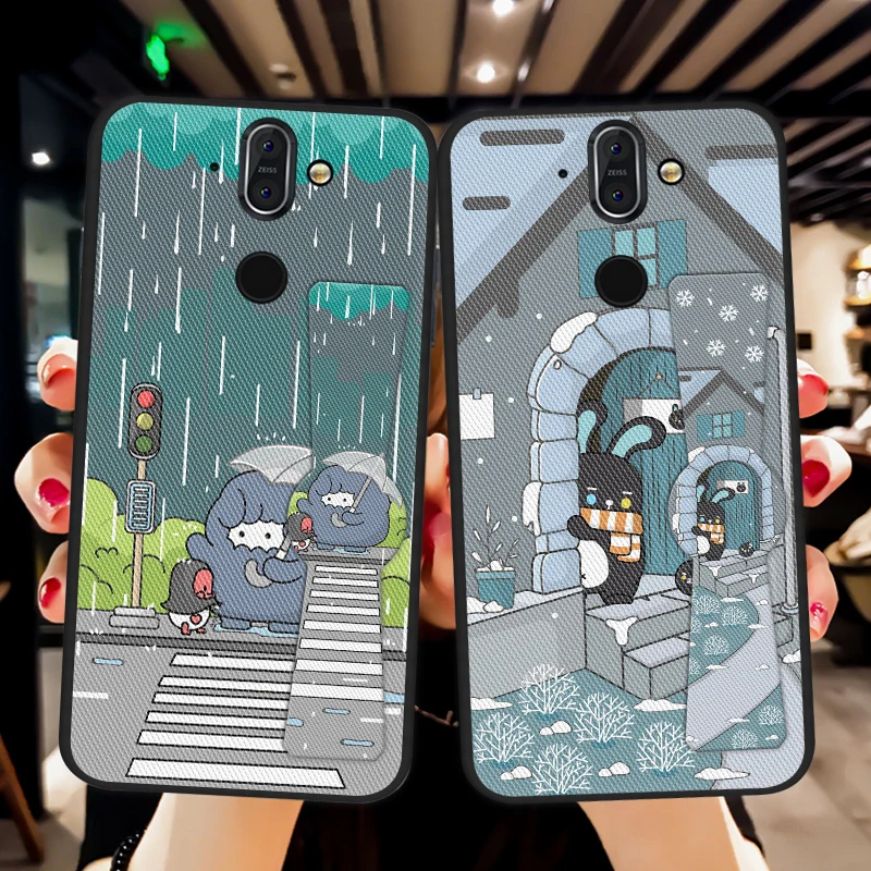 Силиконовый чехол подставка для автомобильного ремешка Nokia 5 6 7 8 9 puобзор X5 X6 X7 1 Plus