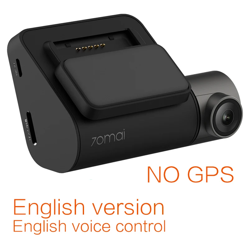 English version XiaoMi 70mai Dash Cam Pro smart Car 1994P HD Запись видео с функцией Wi-Fi камера заднего вида 140FOV ночное видение gps модуль - Название цвета: English version