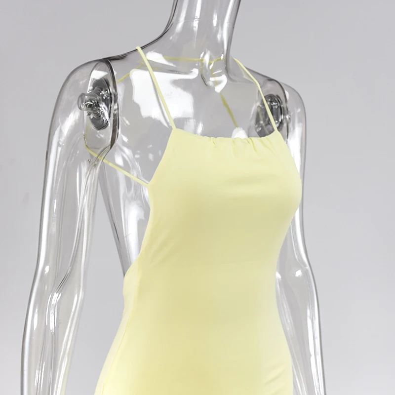NewAsia Garden White Bodycon Dress for Women - 2 Layers, Long Summer Midi Party Dress, Backless and Sexy - Casual Club Vestidos image 4