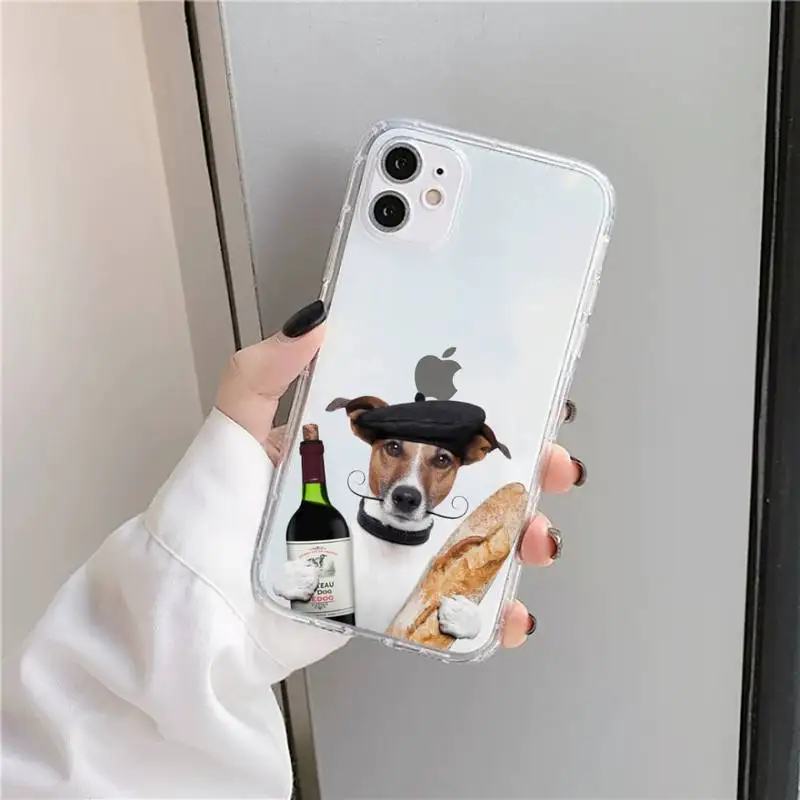 

Jack Russell Terrier Dog Phone Case Transparent for iPhone 11 12 mini pro XS MAX 8 7 6 6S Plus X 5S SE 2020 XR