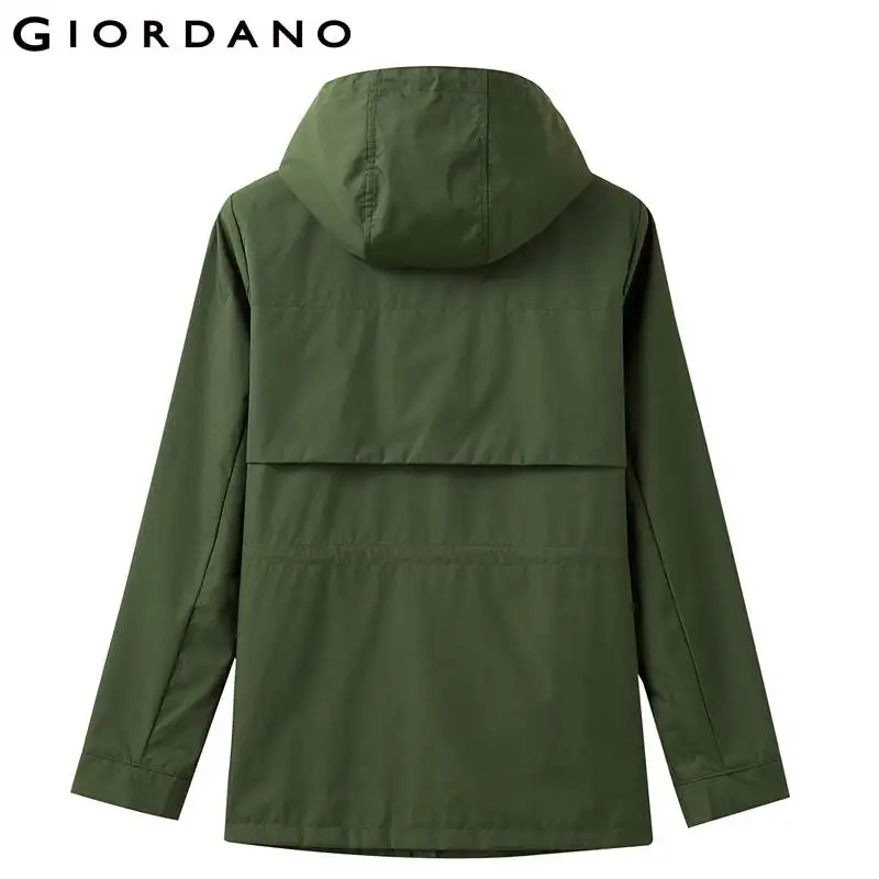 Giordano женская ветровка с капюшоном из натурального хлопка выполнена в нескольких